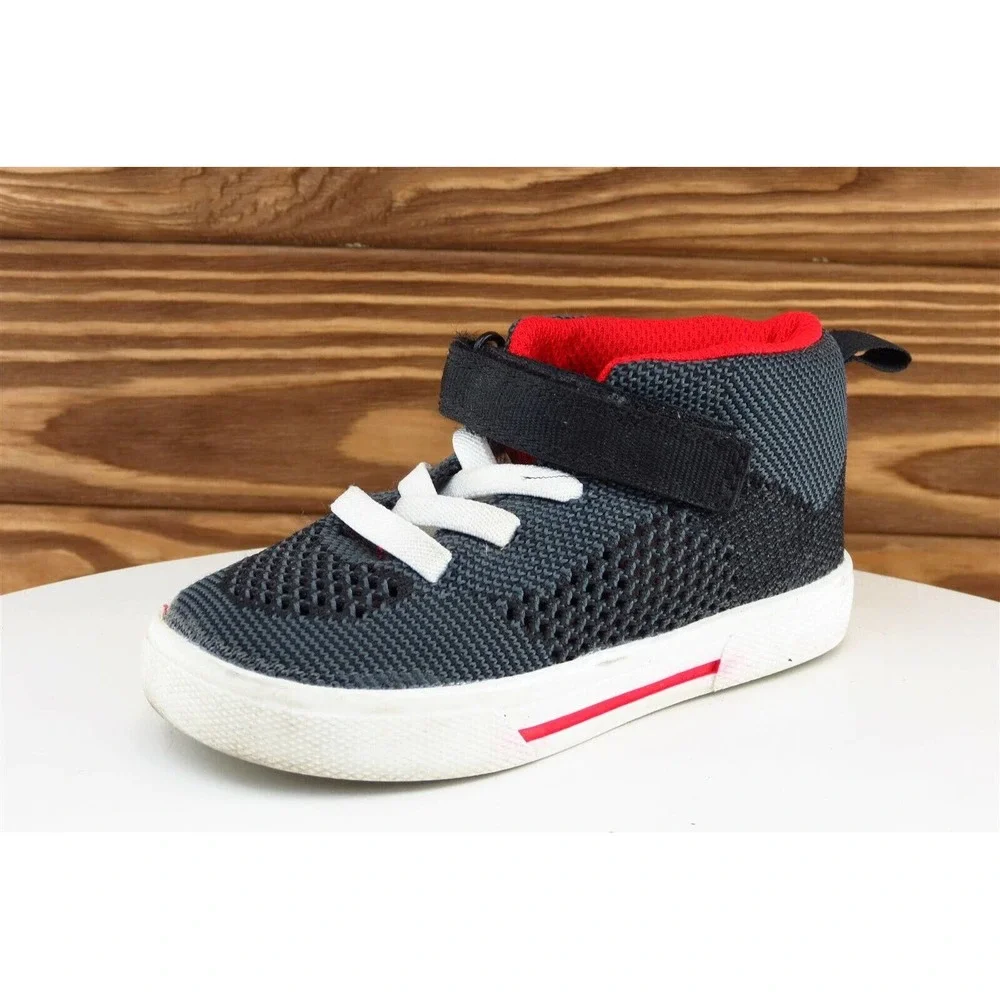 Carter's Toddler Boys 7 Medium Black Fashion Sneakers Fabric Knight 2